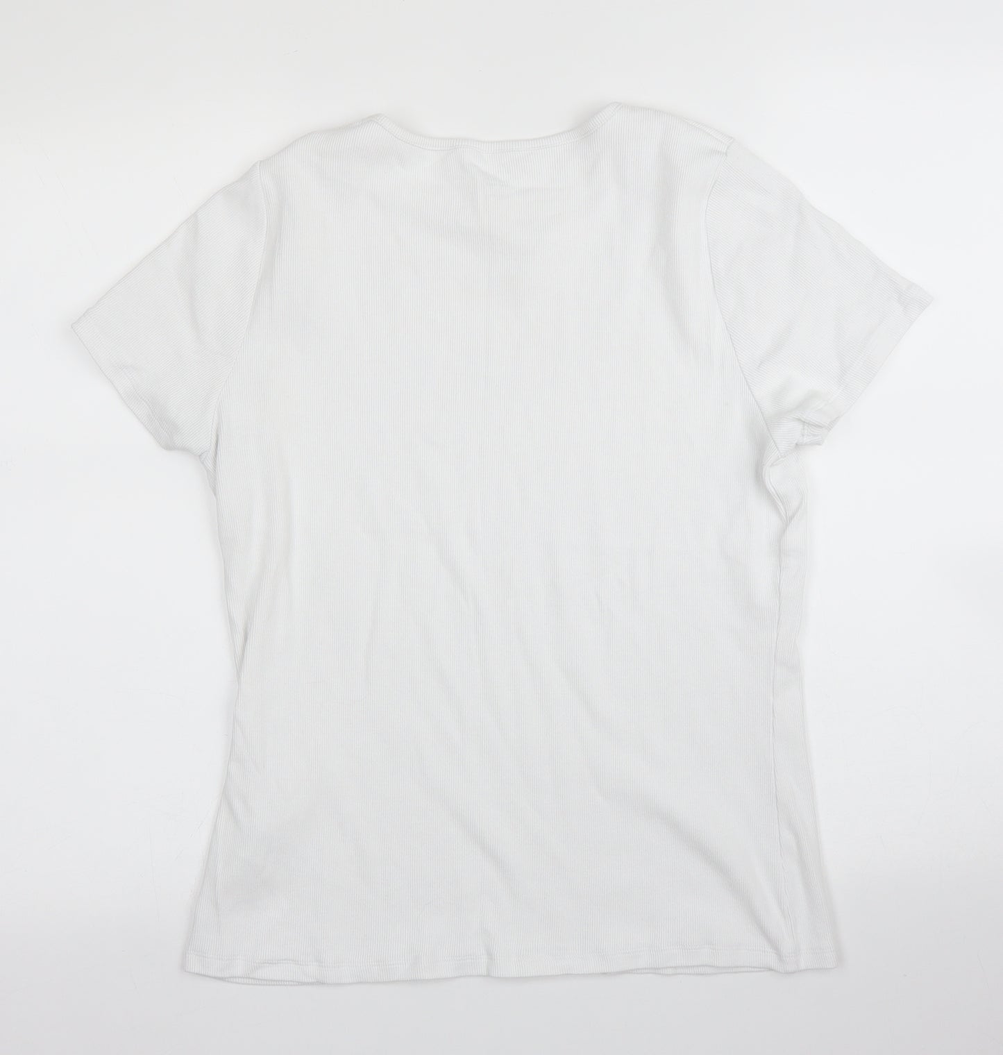 M&S Womens White   Basic T-Shirt Size 20