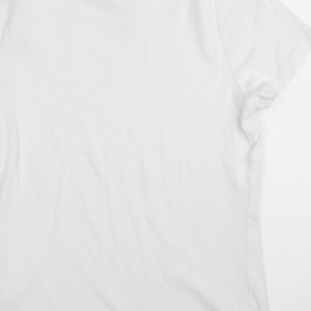 M&S Womens White   Basic T-Shirt Size 20
