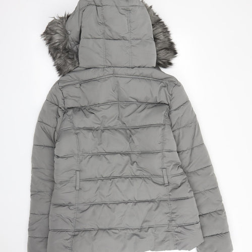 New Look Womens Grey   Puffer Jacket Coat Size 12