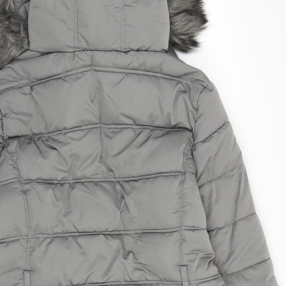 New Look Womens Grey   Puffer Jacket Coat Size 12