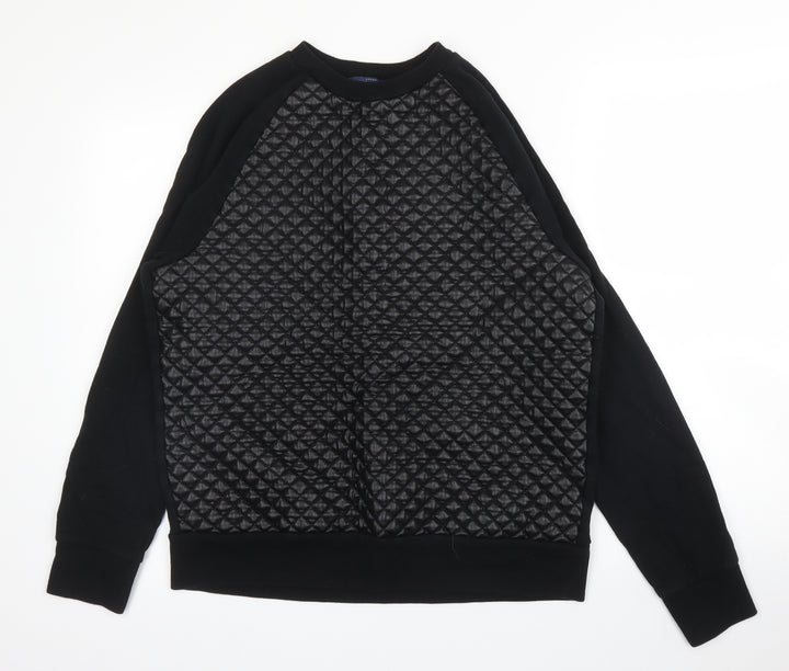 Topman Mens Black Pullover Jumper Size S