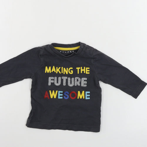 Nutmeg  Boys Grey   Basic T-Shirt Size 3-6 Months