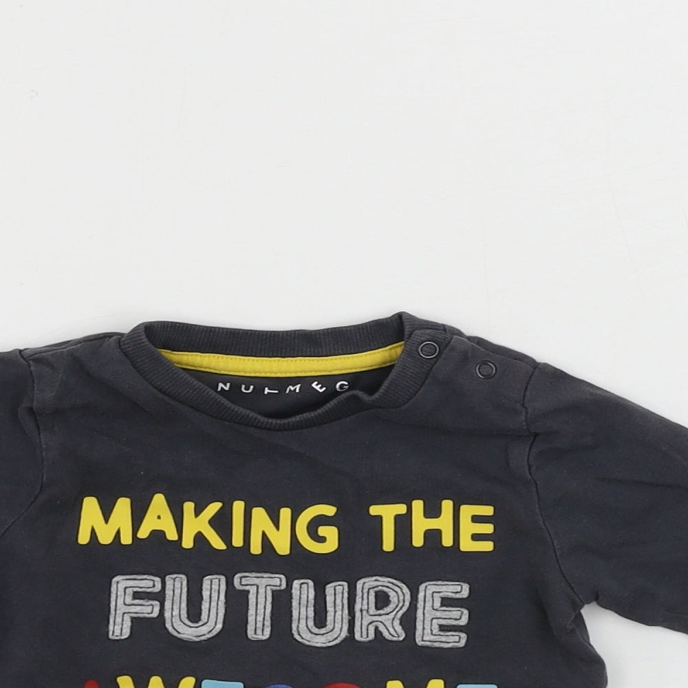 Nutmeg  Boys Grey   Basic T-Shirt Size 3-6 Months
