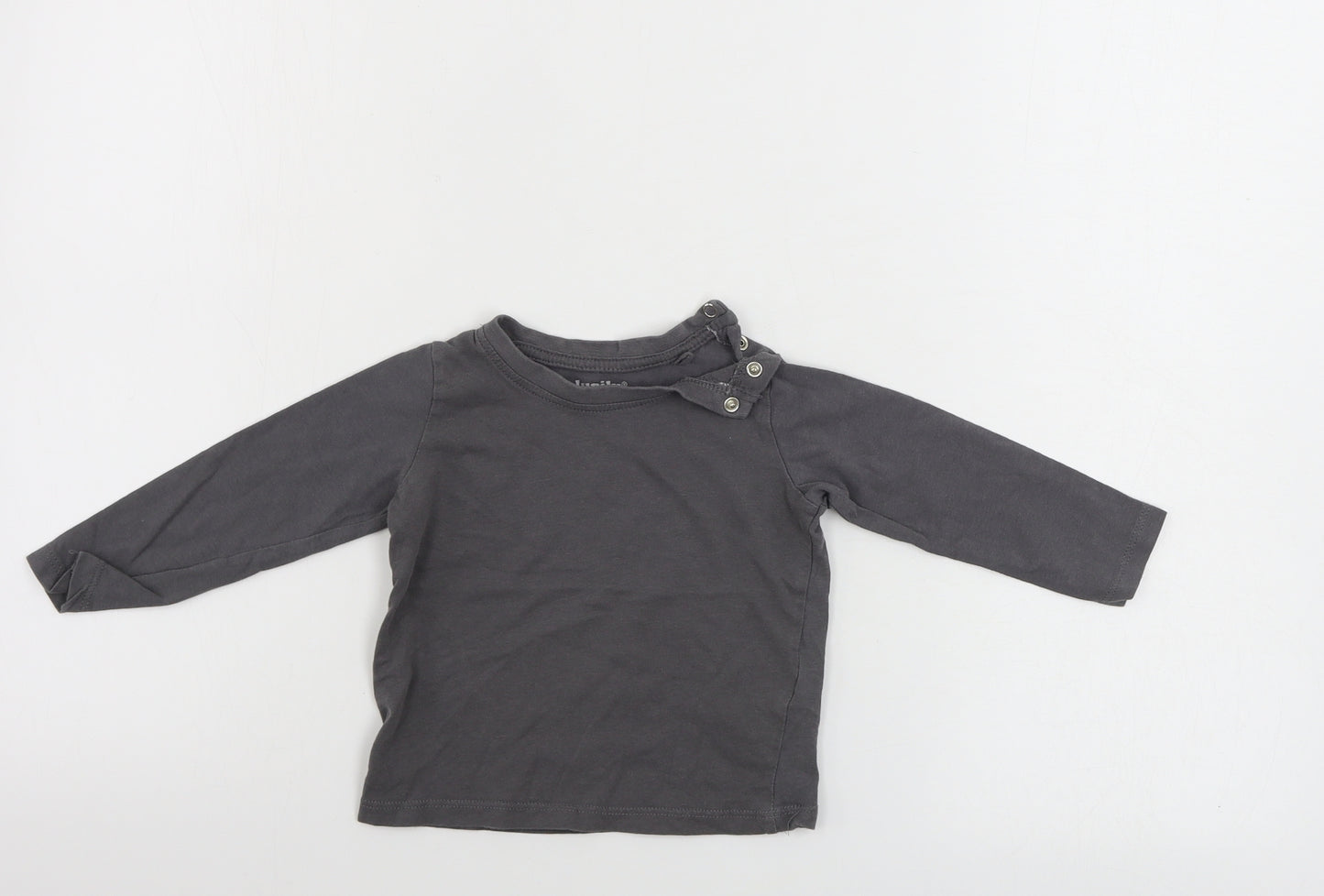 LUPILO  Boys Grey   Basic T-Shirt Size 9-12 Months