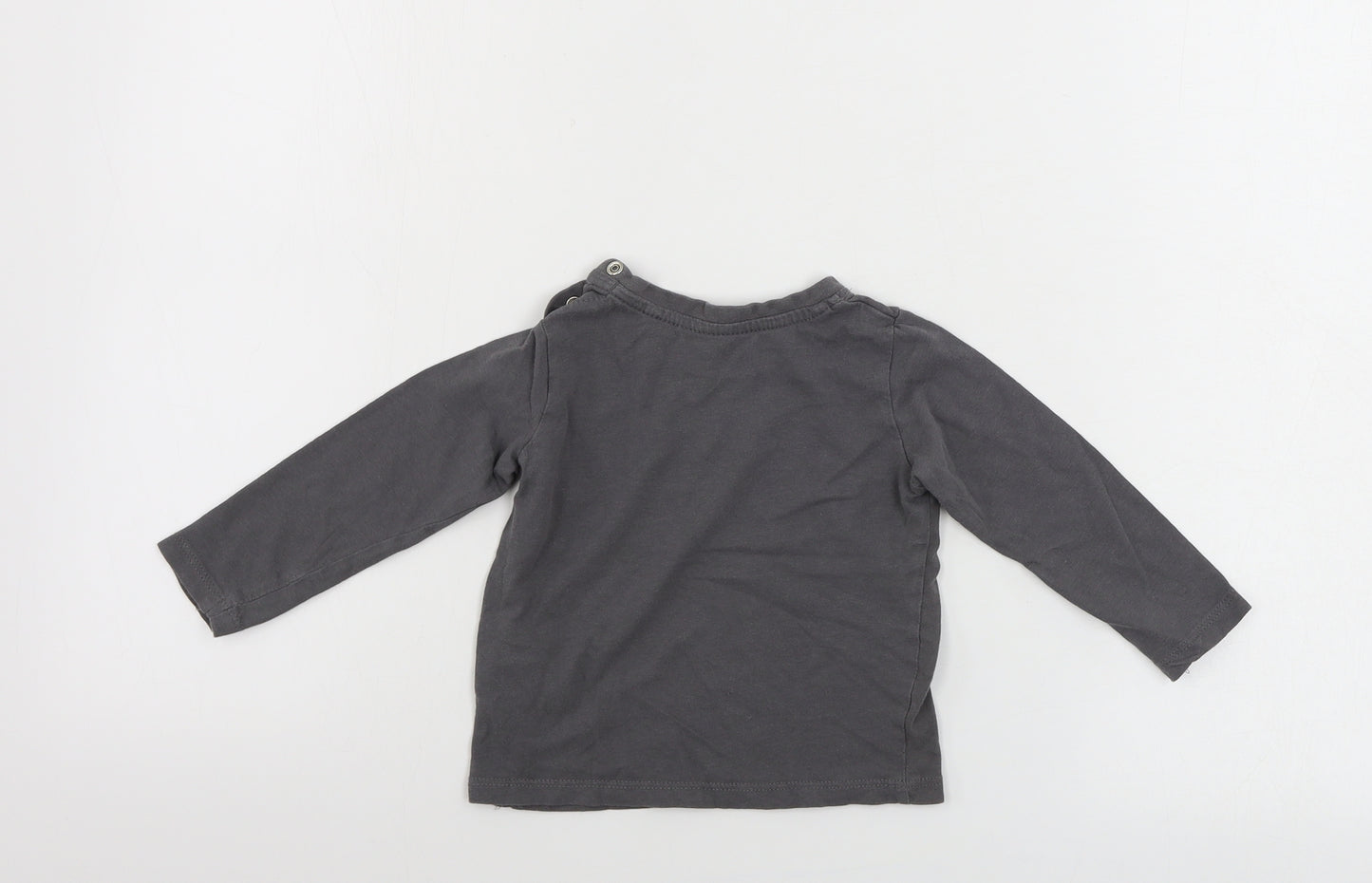 LUPILO  Boys Grey   Basic T-Shirt Size 9-12 Months