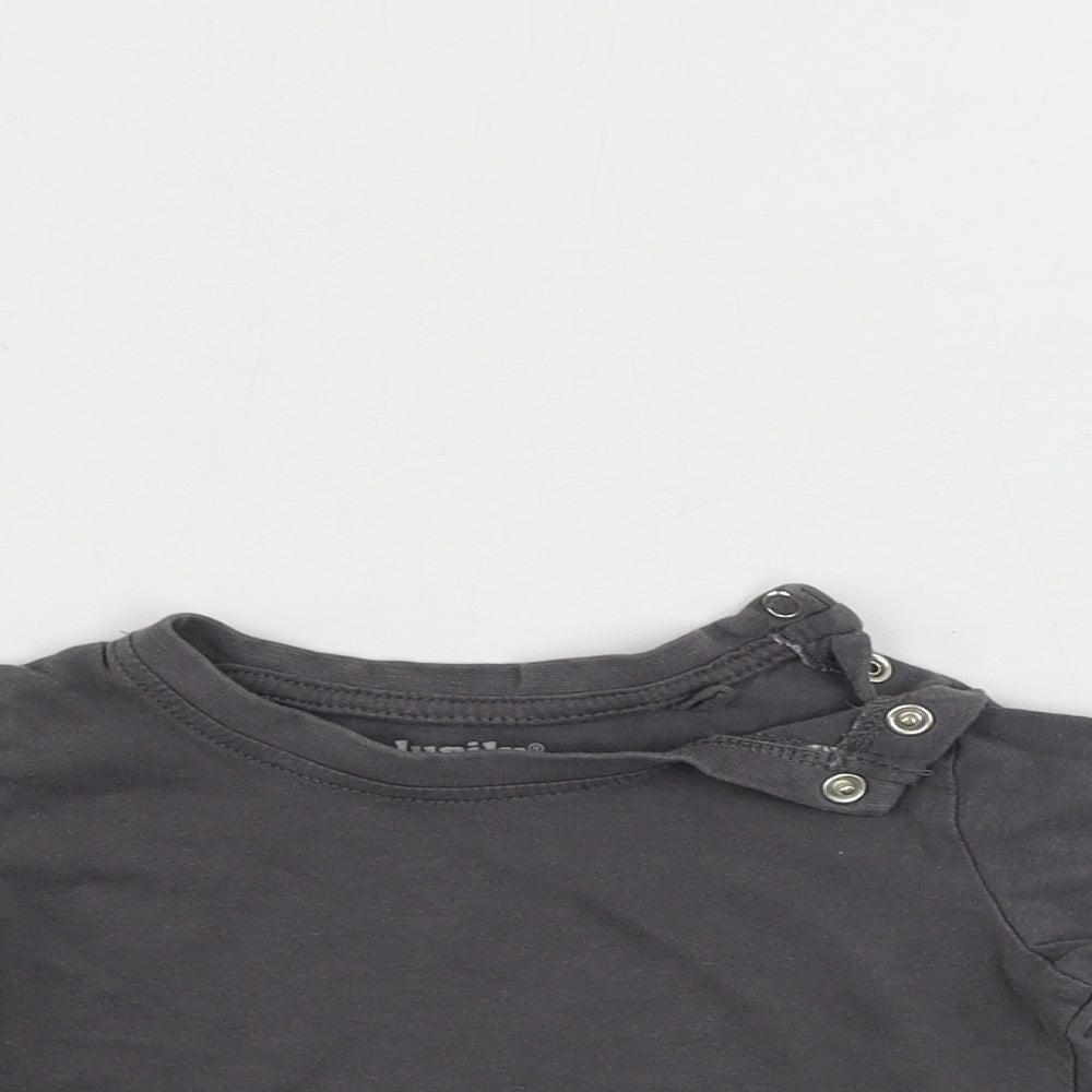 LUPILO  Boys Grey   Basic T-Shirt Size 9-12 Months