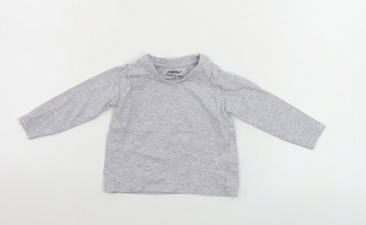 Lupilu  Boys Grey   Basic T-Shirt Size 9-12 Months