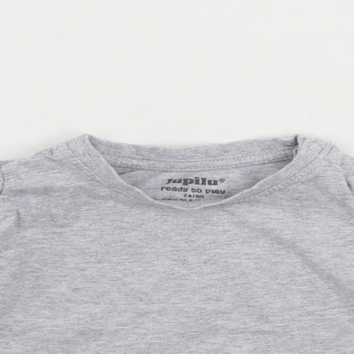Lupilu  Boys Grey   Basic T-Shirt Size 9-12 Months