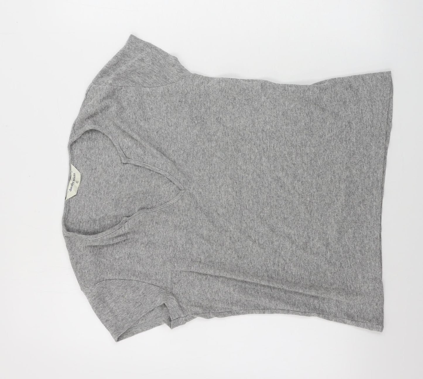 Dorothy Perkins  Womens Grey   Basic T-Shirt Size 12