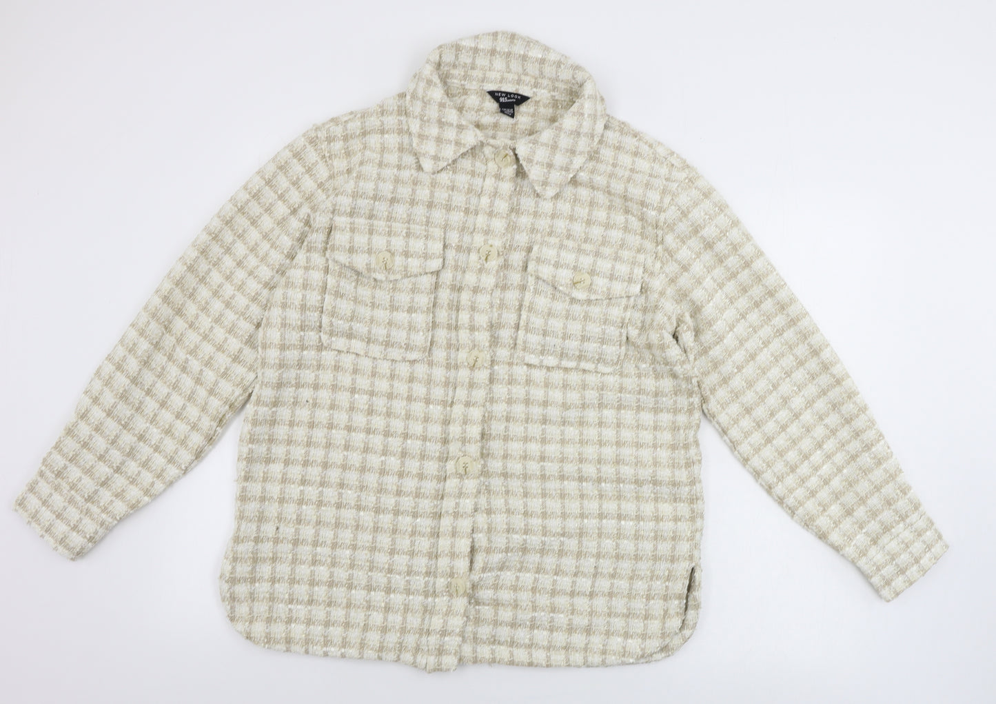 New Look  Girls Beige Check  Jacket Coat Size 12-13 Years