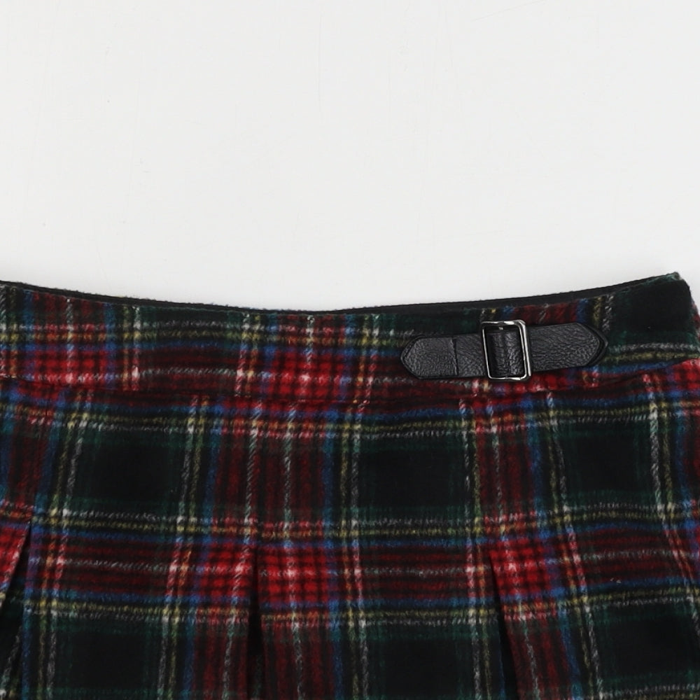NEXT  Girls Black Check  A-Line Skirt Size 12 Years