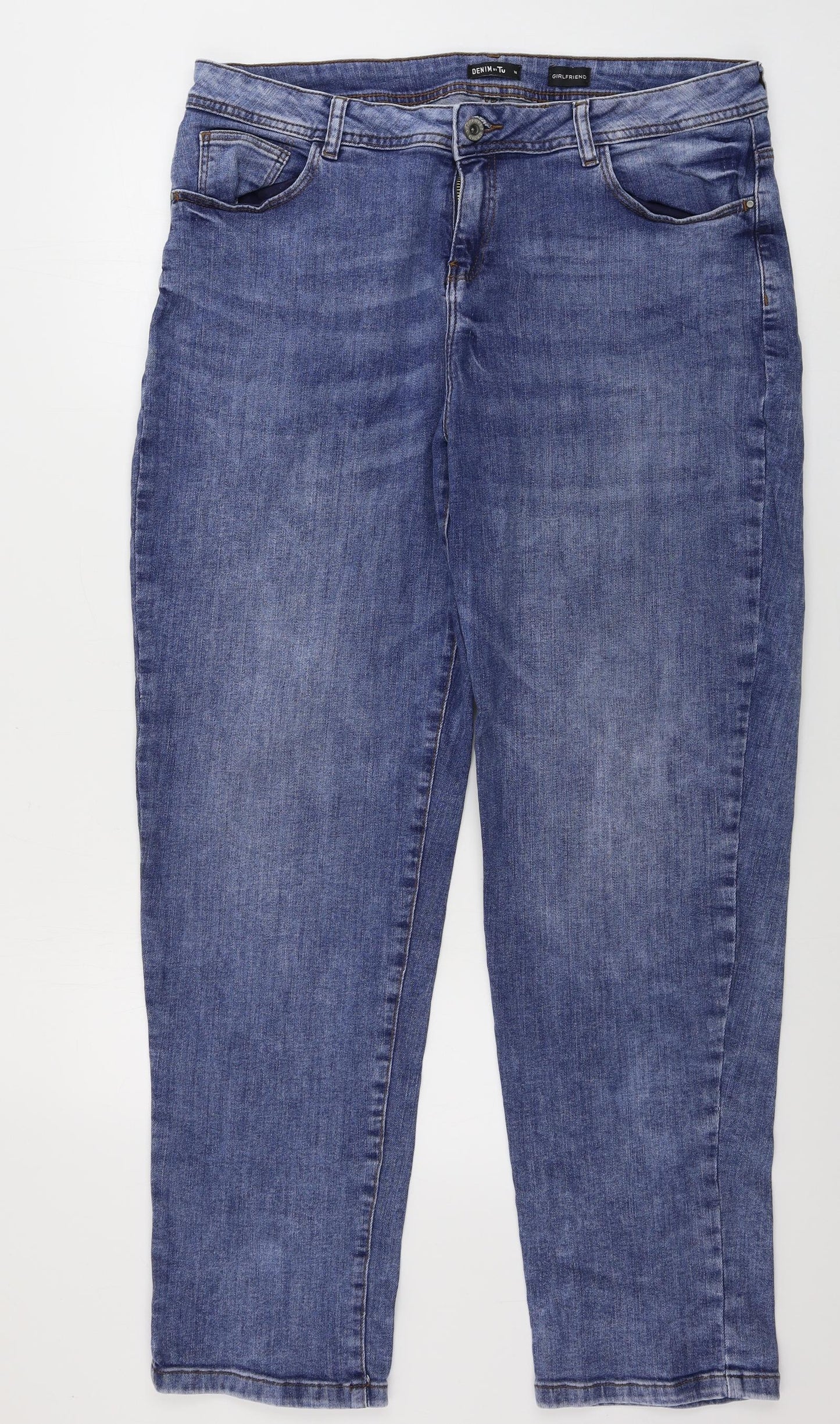 TU Womens Blue   Straight Jeans Size 16 L28 in