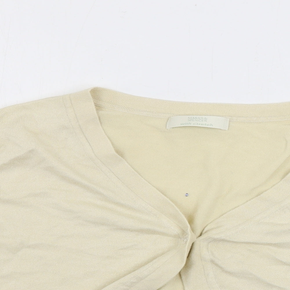 Marks and Spencer  Womens Beige   Cardigan Jumper Size 18