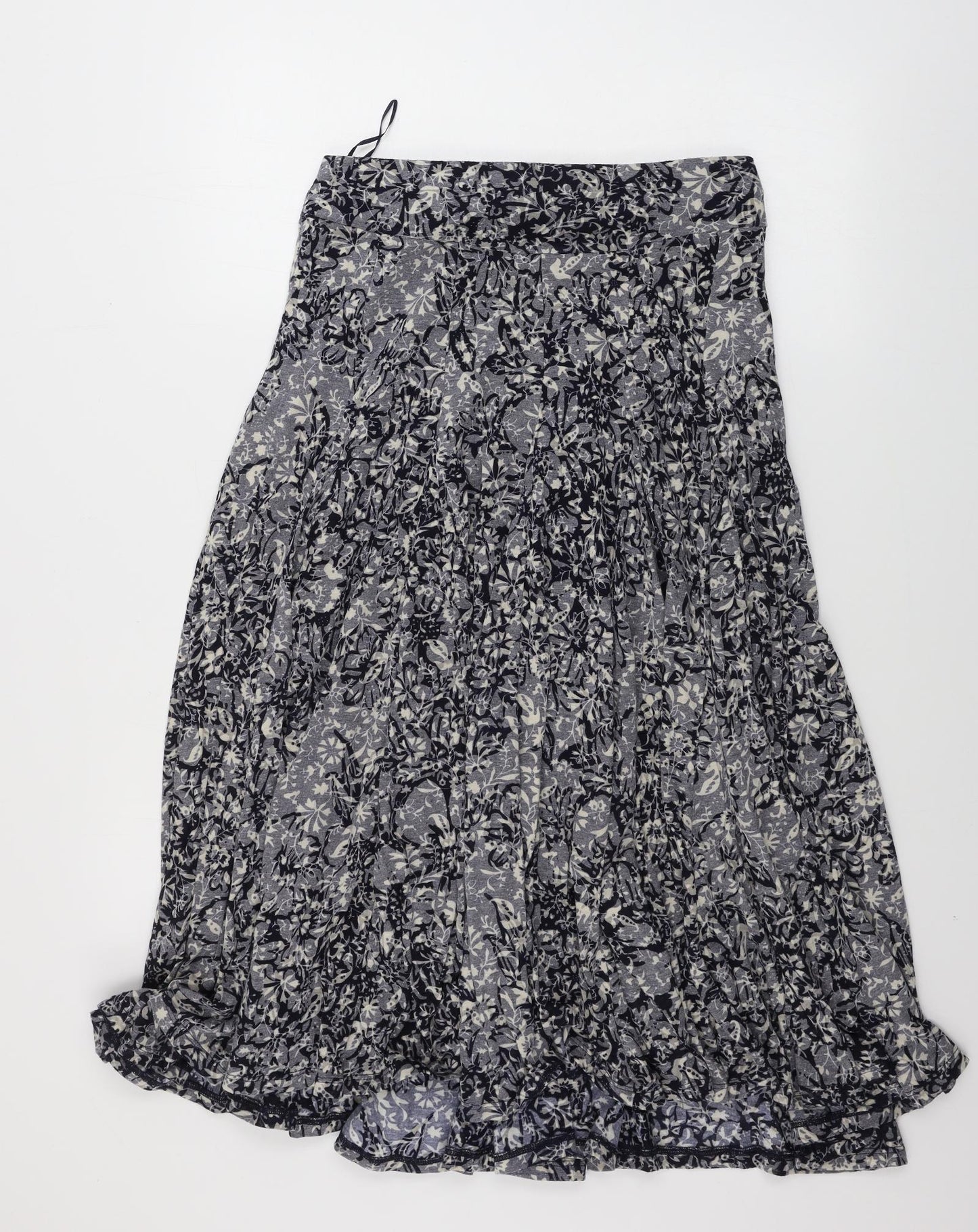 Per Una Womens Grey Floral  A-Line Skirt Size 10