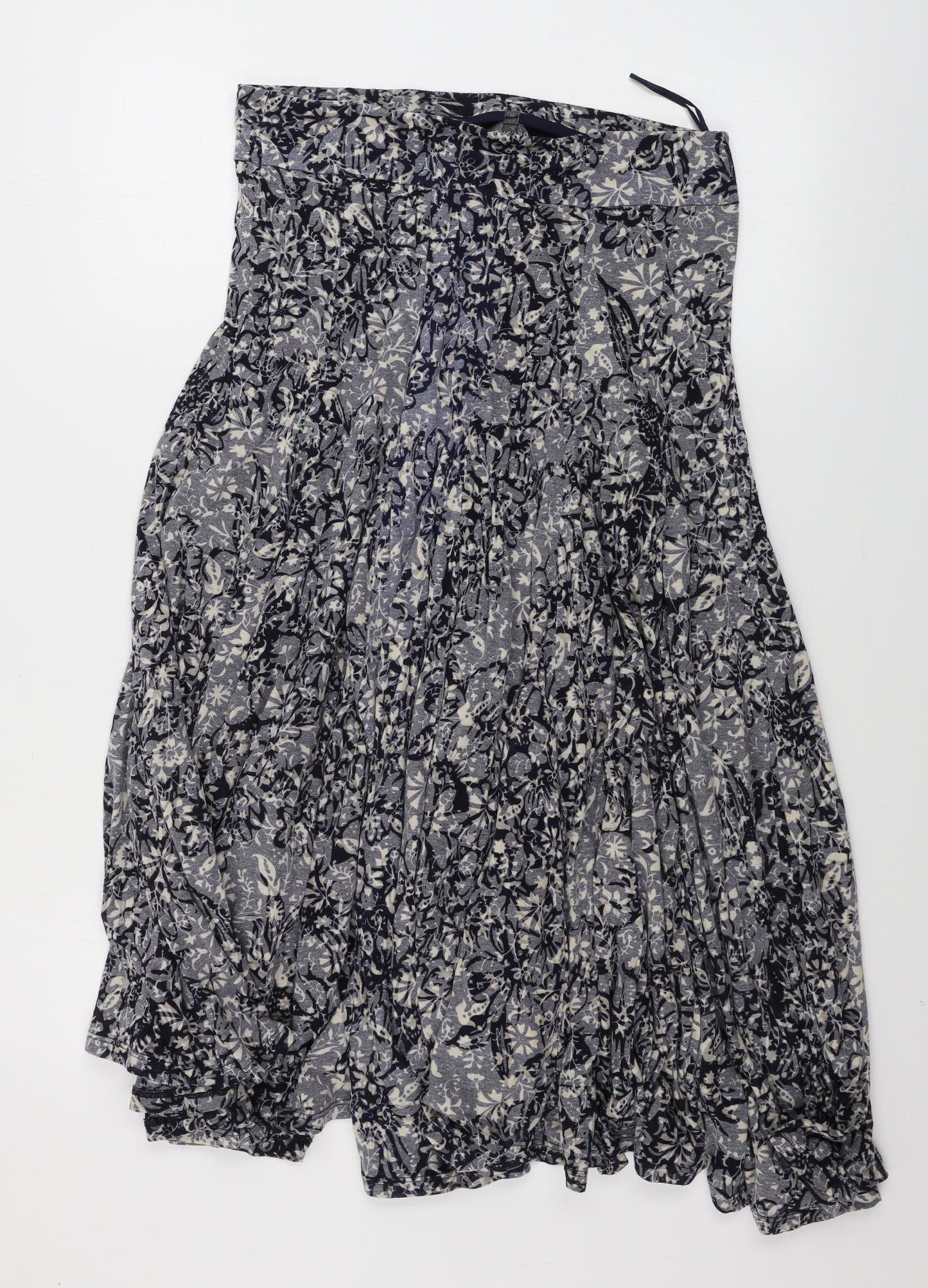 Per Una Womens Grey Floral  A-Line Skirt Size 10