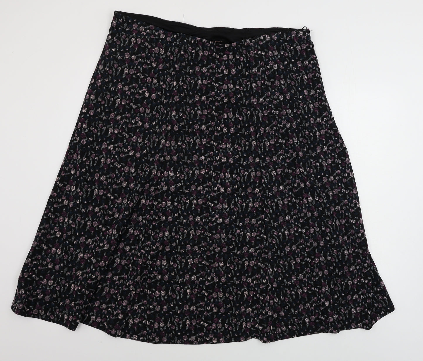 Anna rose  Womens Black Floral  A-Line Skirt Size 20
