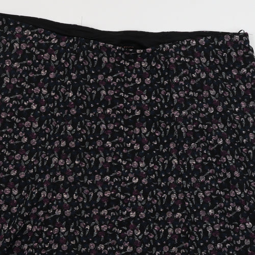 Anna rose  Womens Black Floral  A-Line Skirt Size 20