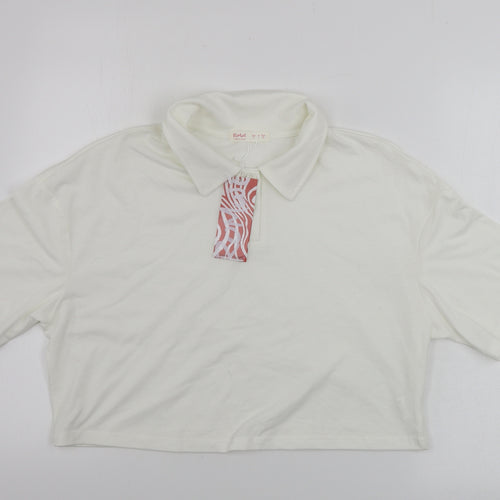 Rome Womens Ivory   Cropped T-Shirt Size S