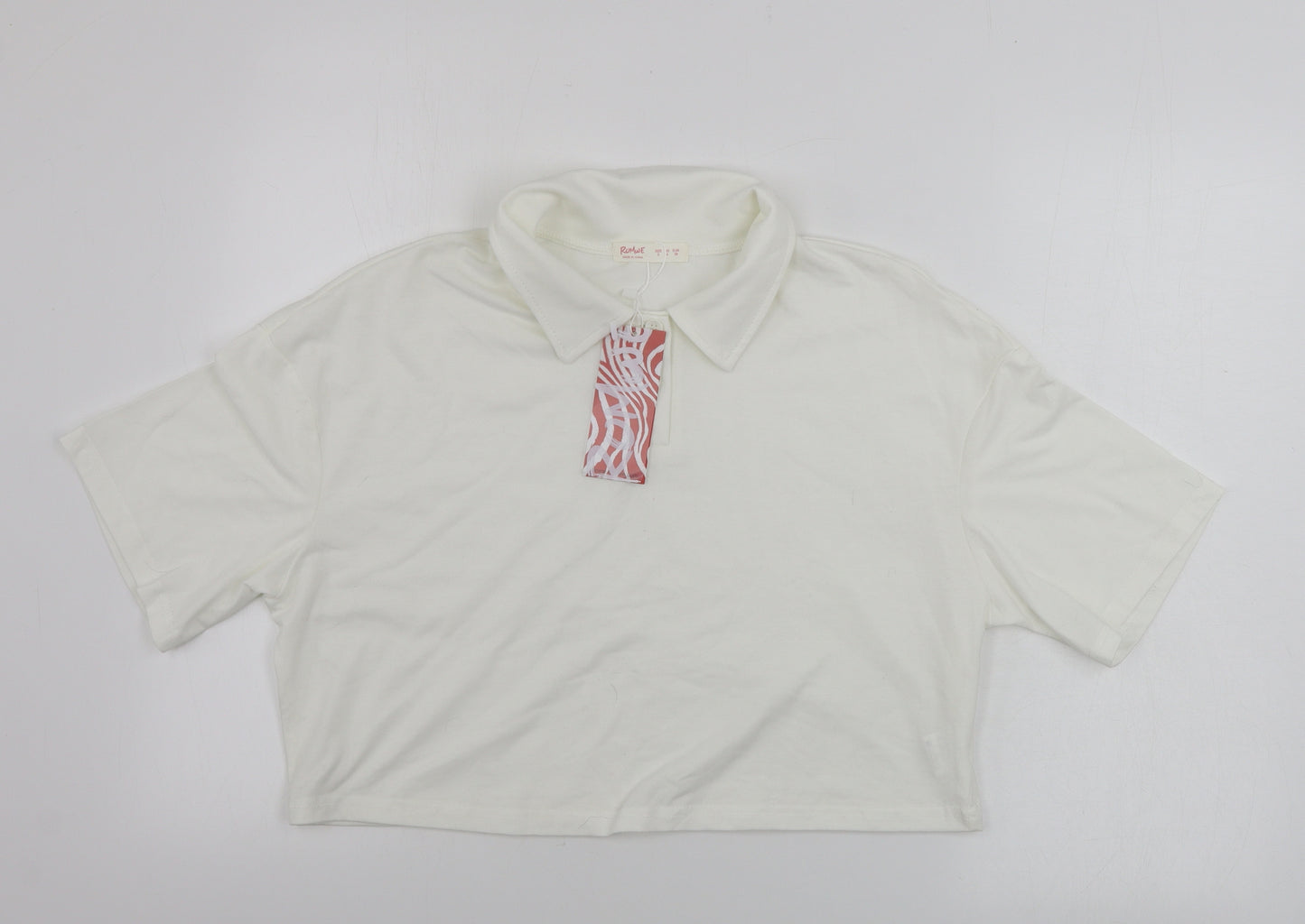 Rome Womens Ivory   Cropped T-Shirt Size S