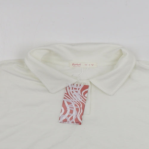 Rome Womens Ivory   Cropped T-Shirt Size S
