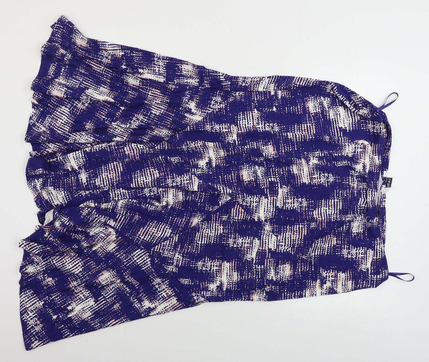 Marks and Spencer  Womens Blue Geometric  A-Line Skirt Size 16