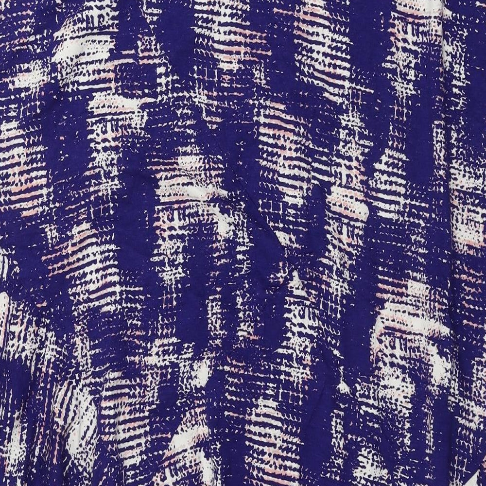 Marks and Spencer  Womens Blue Geometric  A-Line Skirt Size 16