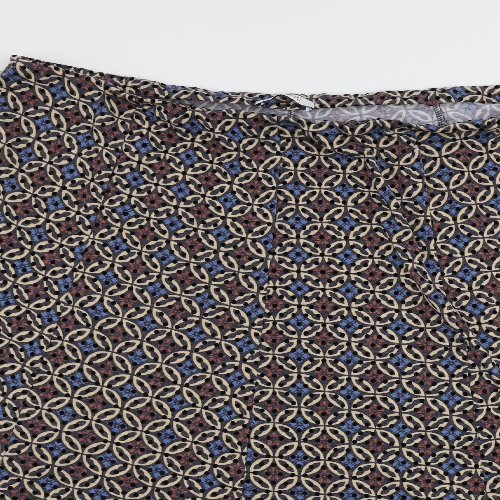 Marks and Spencer  Womens Beige Geometric  A-Line Skirt Size 20