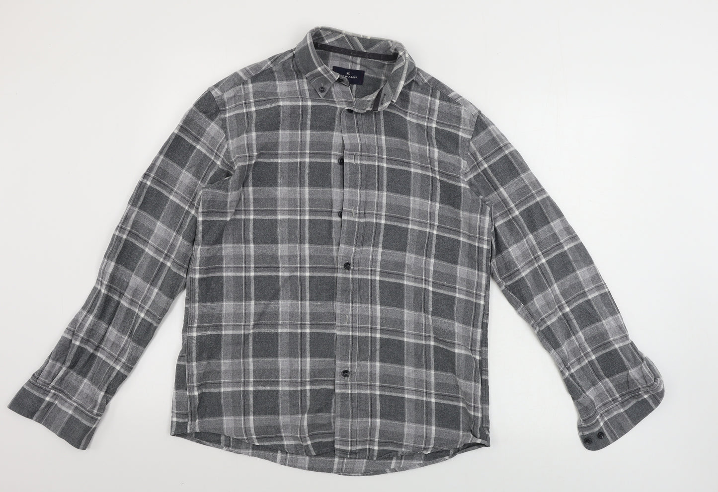 Marks and Spencer  Mens Grey Check   Button-Up Size S
