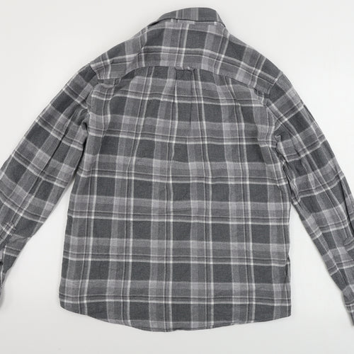 Marks and Spencer  Mens Grey Check   Button-Up Size S