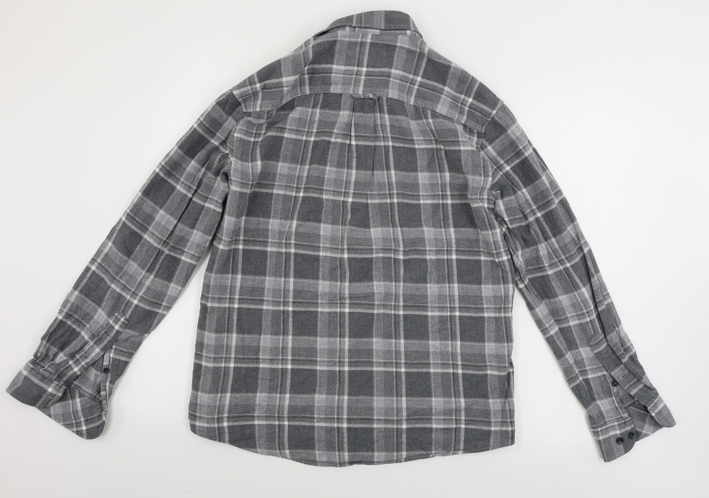 Marks and Spencer  Mens Grey Check   Button-Up Size S