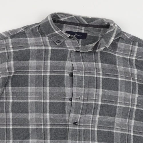 Marks and Spencer  Mens Grey Check   Button-Up Size S
