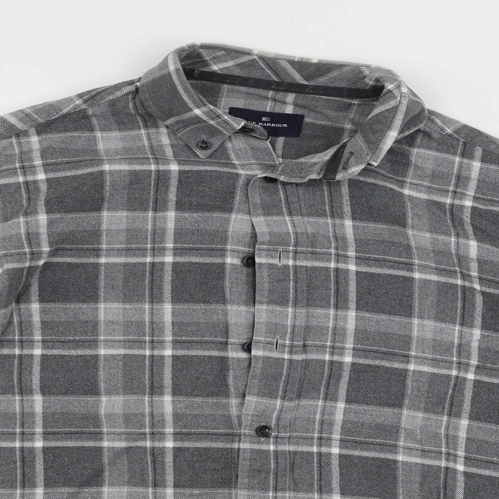 Marks and Spencer  Mens Grey Check   Button-Up Size S