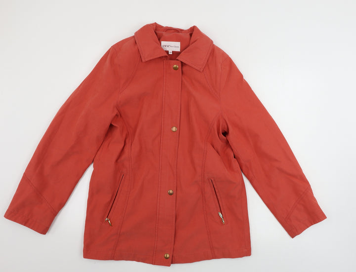 EWM Womens Orange   Jacket Coat Size 10