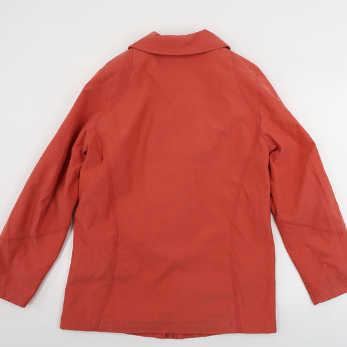 EWM Womens Orange   Jacket Coat Size 10