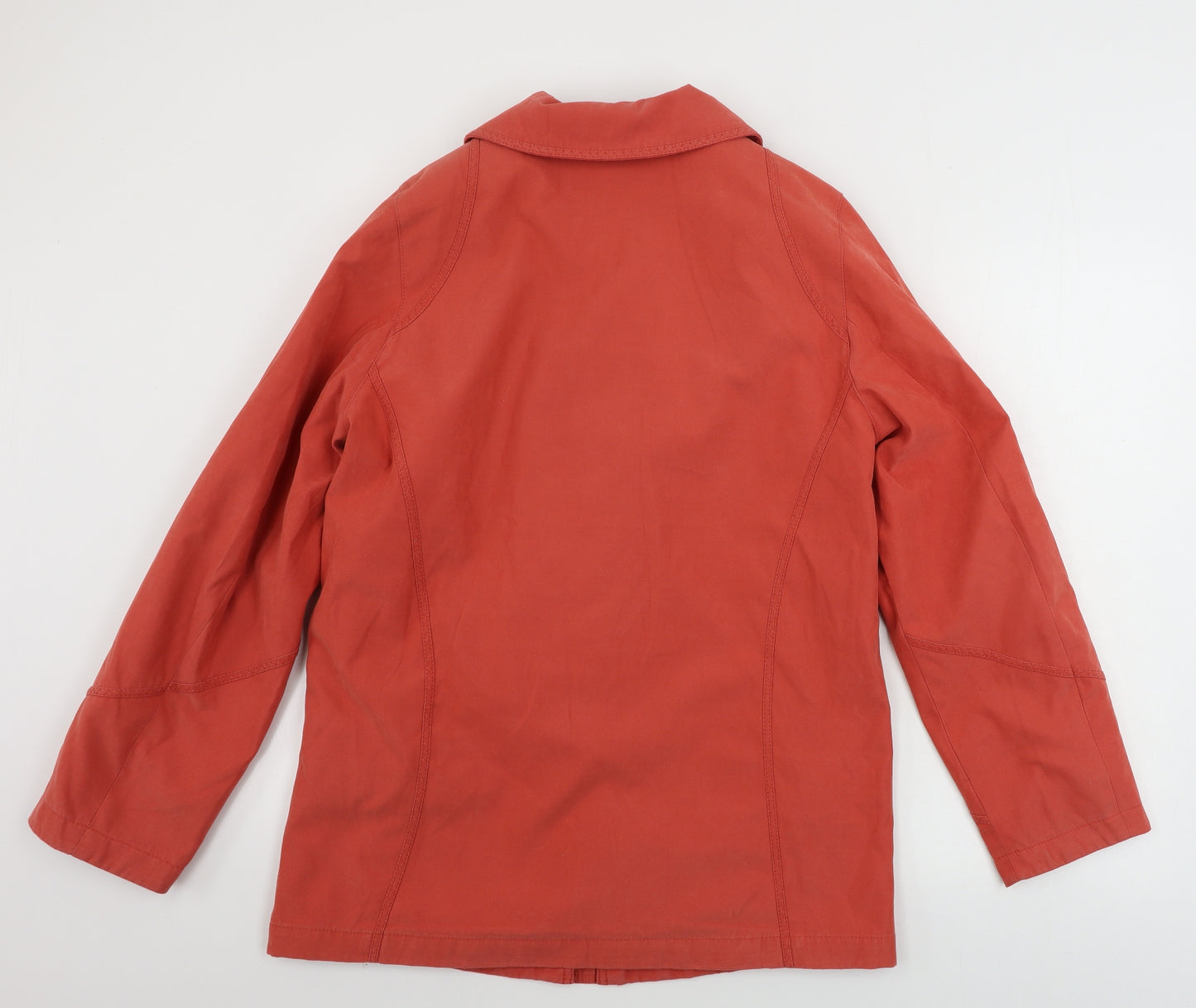 EWM Womens Orange   Jacket Coat Size 10