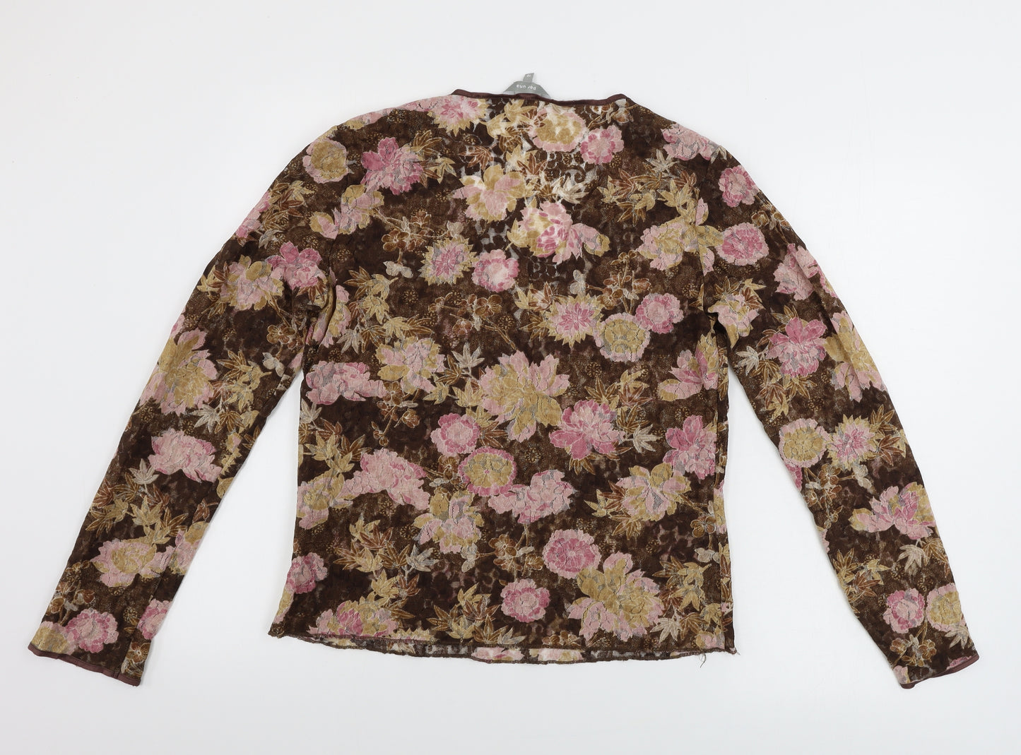 Per Una  Womens Brown Floral  Basic T-Shirt Size 18