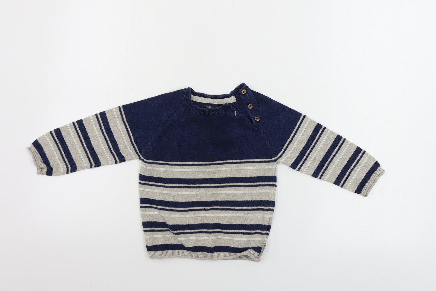 NEXT  Boys Beige Striped  Pullover Jumper Size 2 Years