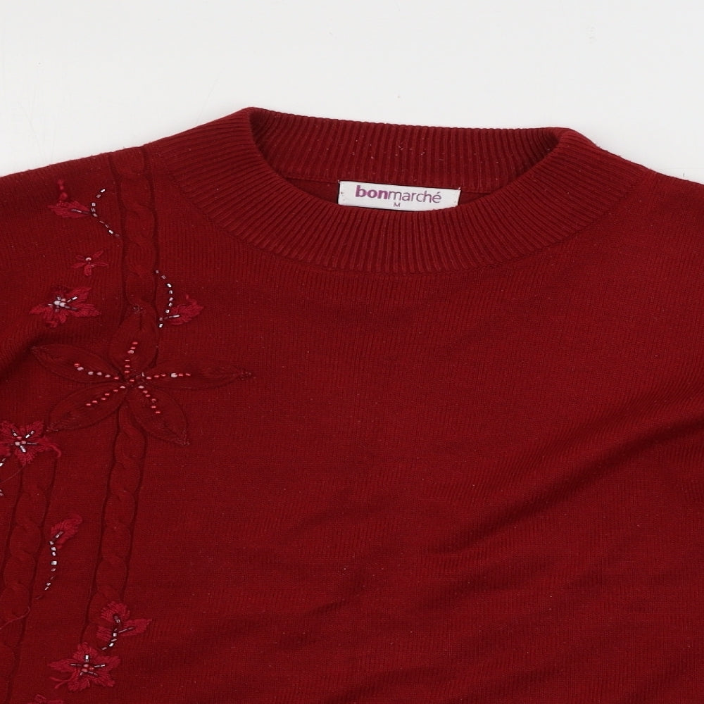 Bonmarché  Womens Red   Pullover Jumper Size M