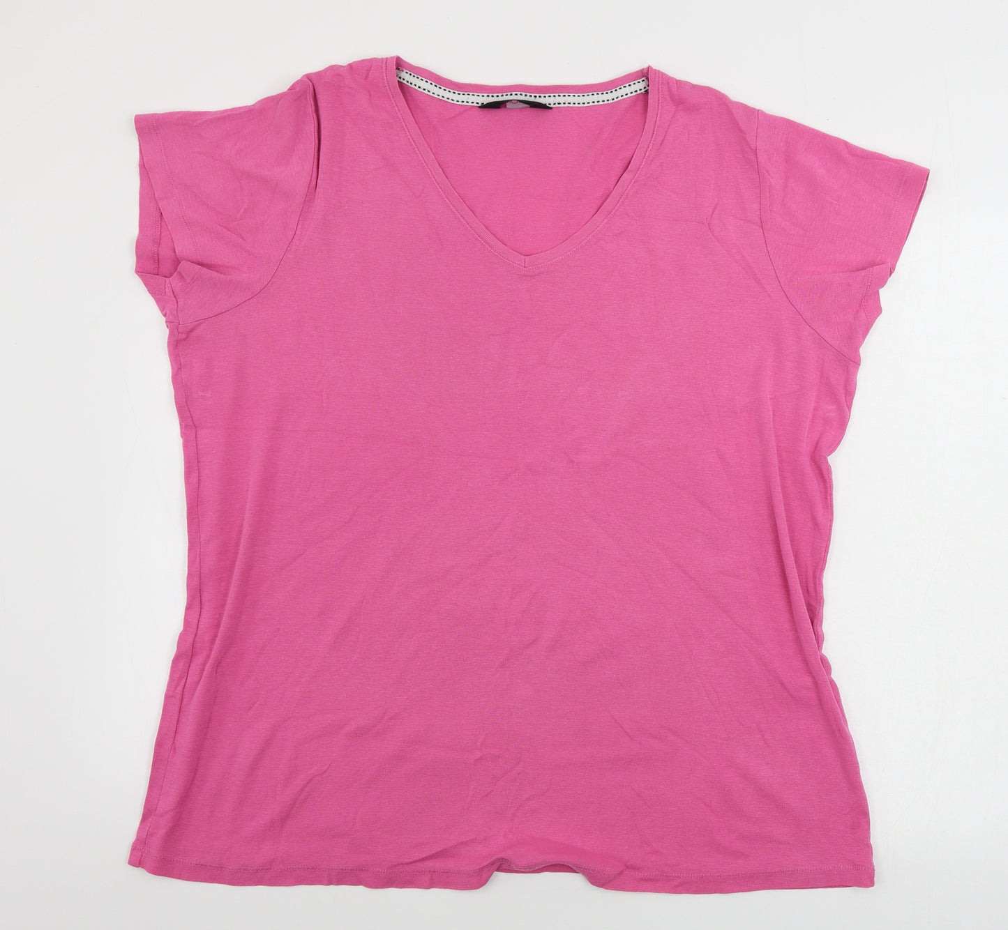 Yours Womens Pink   Basic T-Shirt Size 22