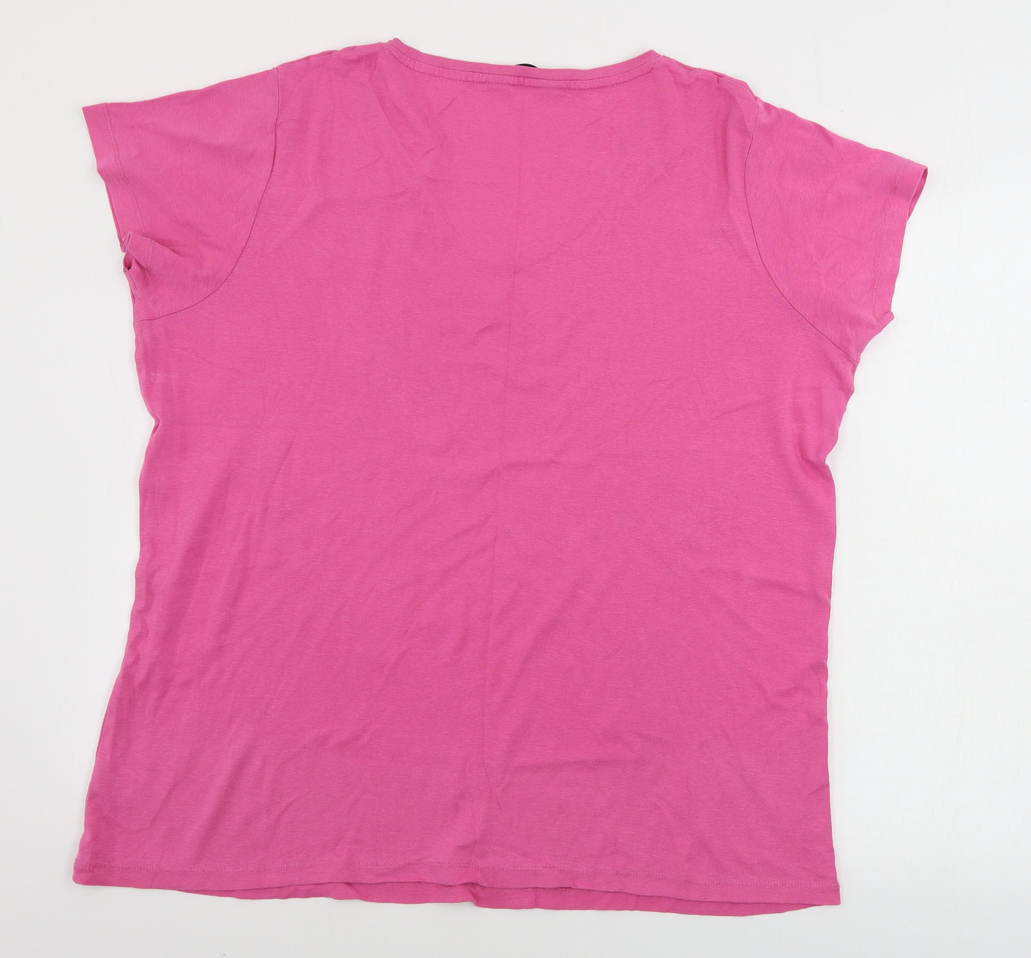 Yours Womens Pink   Basic T-Shirt Size 22
