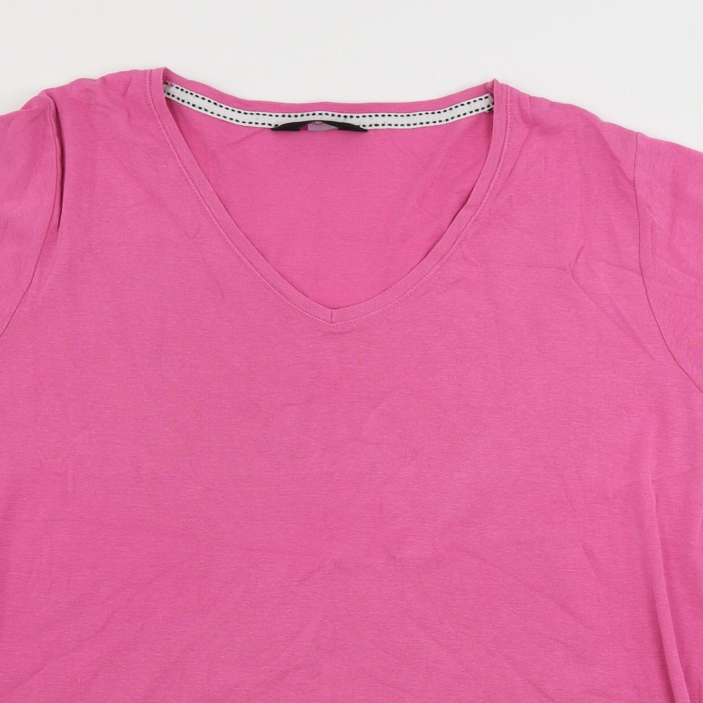 Yours Womens Pink   Basic T-Shirt Size 22