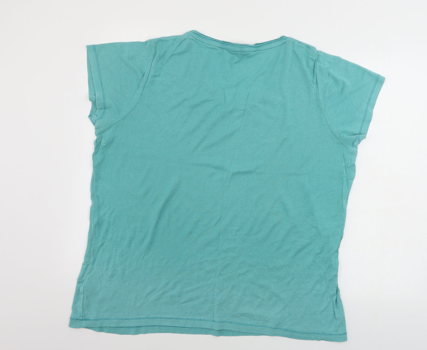 Yours Womens Green   Basic T-Shirt Size 22
