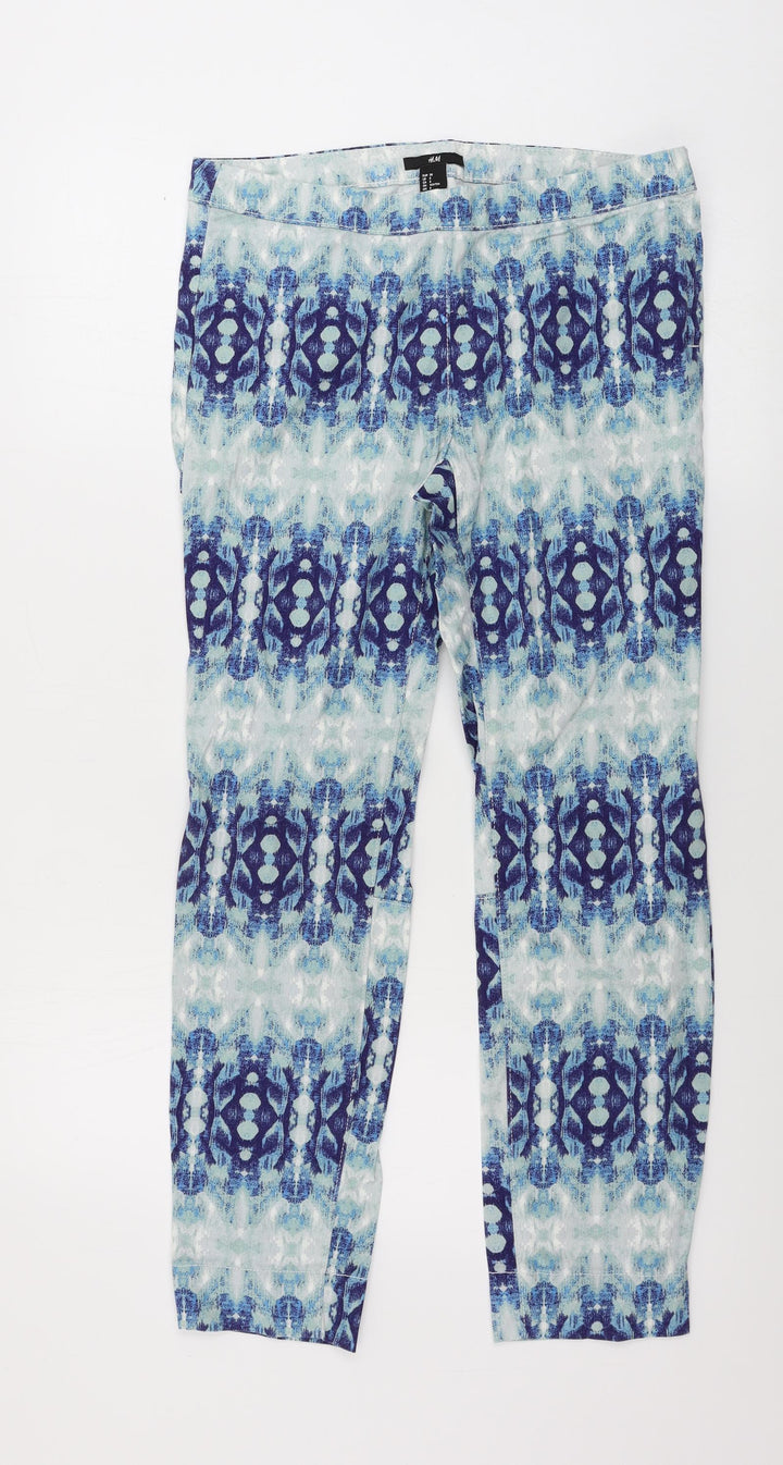 H&M  Womens Blue   Trousers  Size 8 L24 in