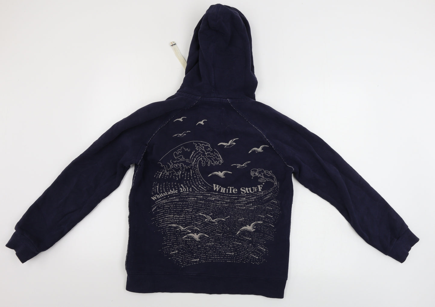 White Stuff Womens Blue   Full Zip Hoodie Size 10