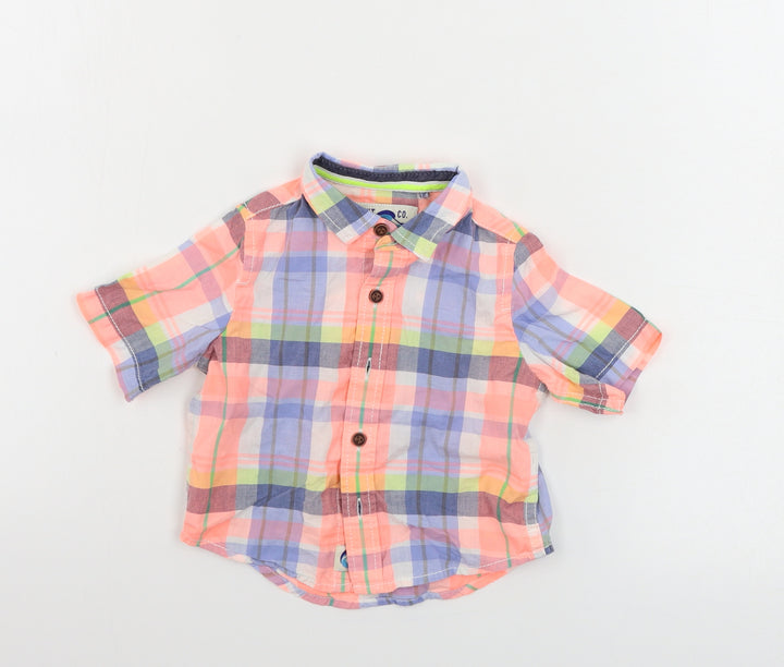 NEXT White Check Basic Button-Up Size 3-6 Months