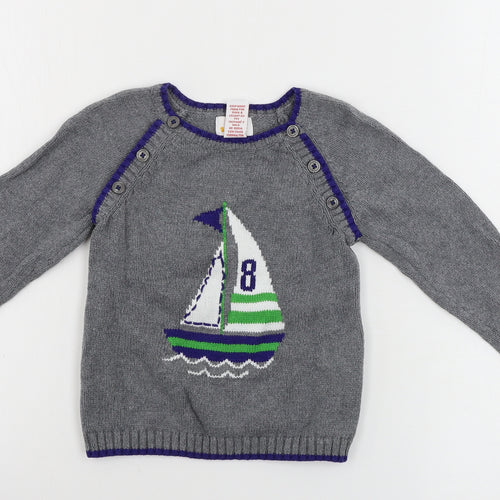Sami & Jo Boys Grey   Pullover Jumper Size 2 Years