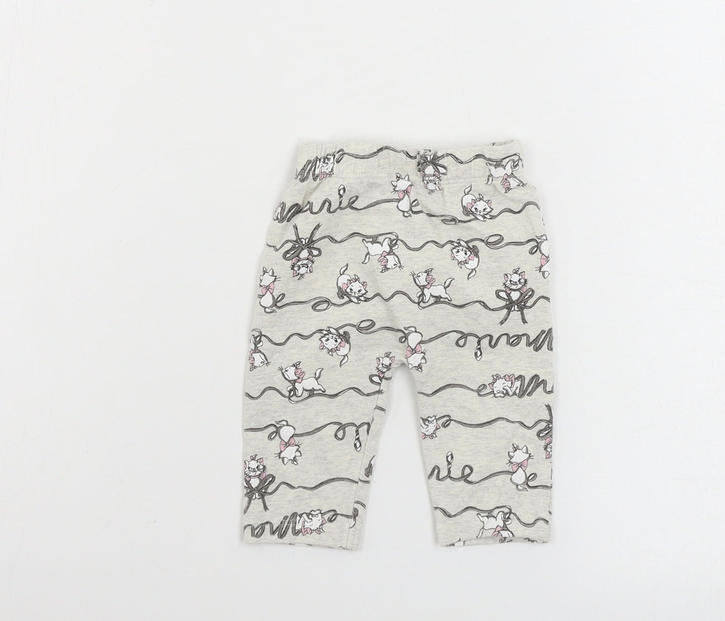 George  Girls Grey Animal Print  Sweatpants Trousers Size 0-3 Months