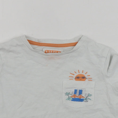 TU Boys White   Basic T-Shirt Size 2 Years