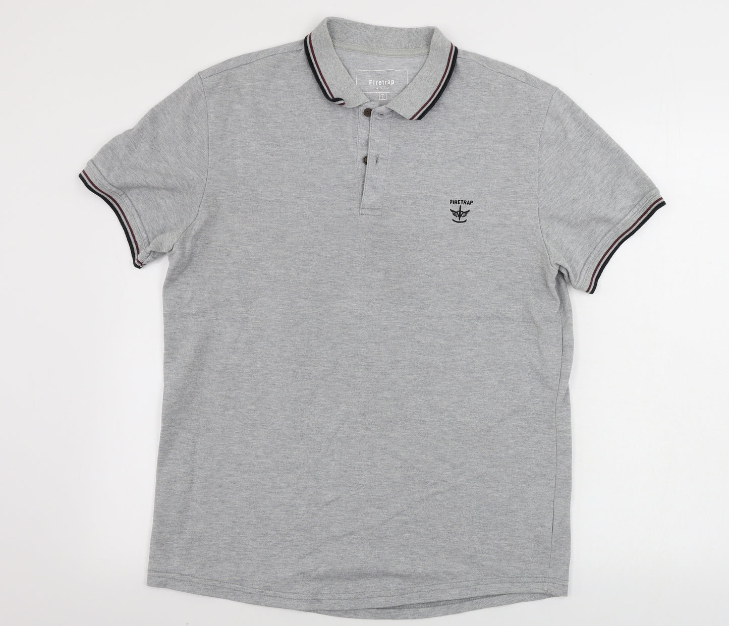 Firetrap Mens Grey    Polo Size L