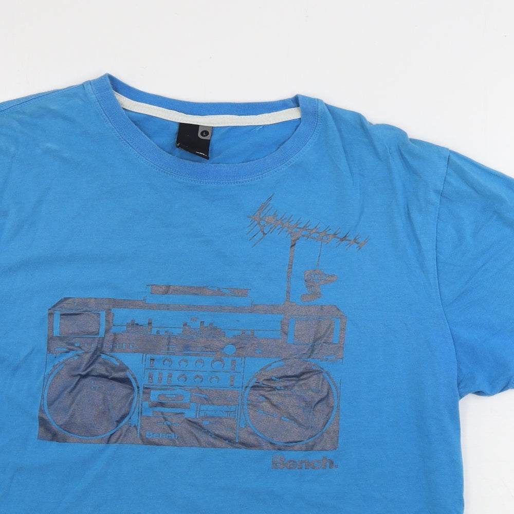Bench Mens Blue    T-Shirt Size L